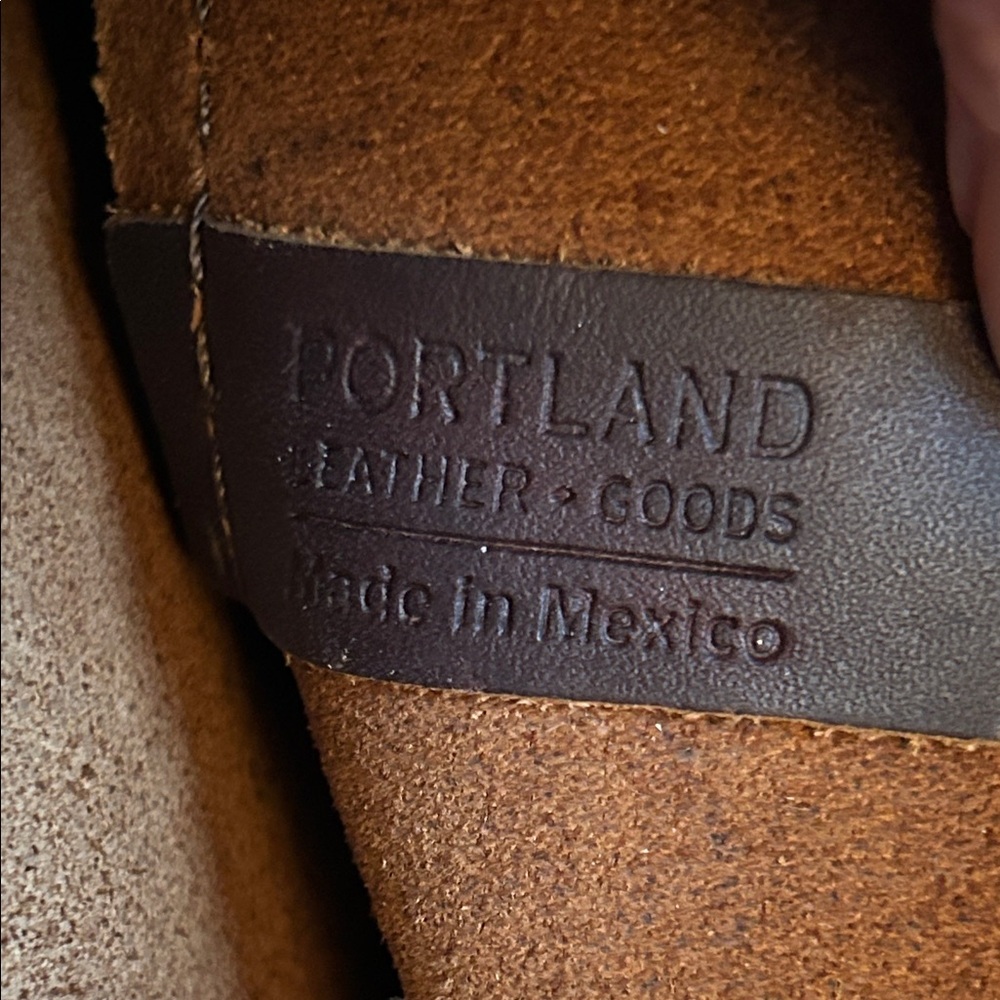 Portland Leather Goods Mini Crossbody Tote Bag in Dark Brown - Picture 8 of 11
